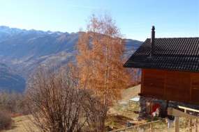 Ferienhaus im idyllischen Hochtal über Sion in sehr schöner Lage 1550 m ü. M. für 1 - 5 (7) Personen (Nr. 214 - Ferienhaus Wallis)