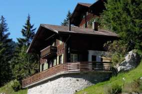 Ferienhaus mit Schwedenofen bei Adelboden in herrlicher und ruhiger Aussichtslage 1400 m ü. M. für 1 - 8 Personen (Nr. 255 - Ferienhaus Berneroberland)